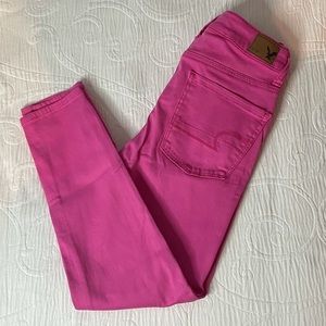 American Eagle Hi-rise Jeggings (pink)